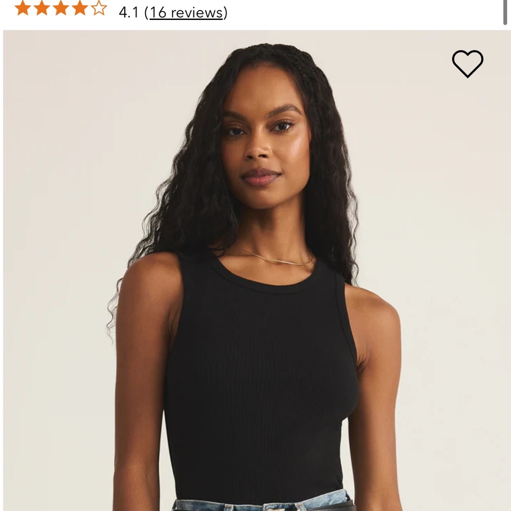 Z supply NWT Black Ribbed Hadley tank